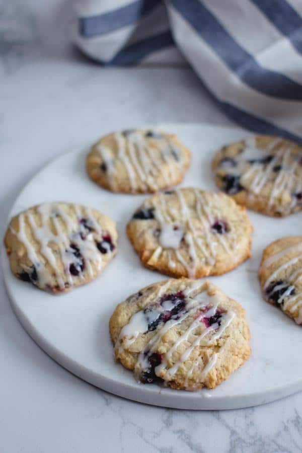 Keto Blueberry Streusel Cookies