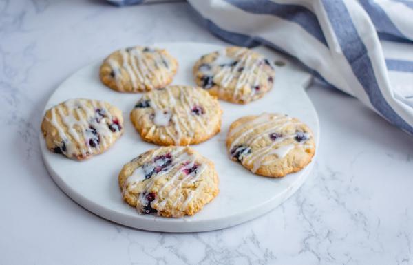 Keto Blueberry Streusel Cookies