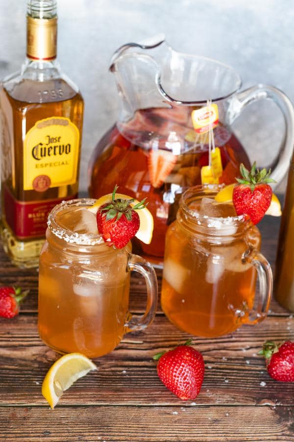 Alcoholic Drinks – BEST Strawberry Tea Recipe – Easy and Simple On The Rocks Margarita – How To Make Homemade Margarita