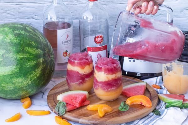 Alcohol Drinks Watermelon Peach Wine Slushie