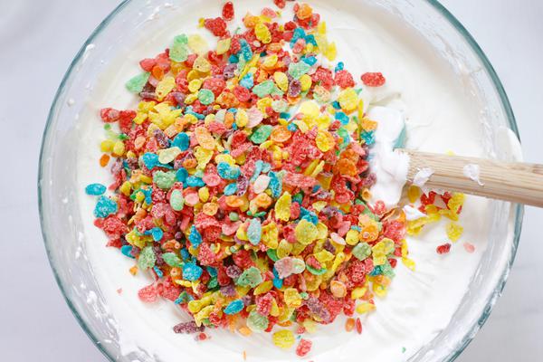 Cereal Fruity Pebble Cheesecake Bites