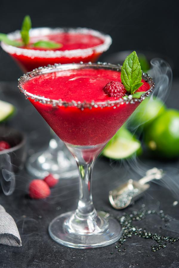 Alcoholic Drinks – BEST Raspberry Margarita Recipe – Easy and Simple Frozen Blended Margarita - How To Make Homemade Margarita
