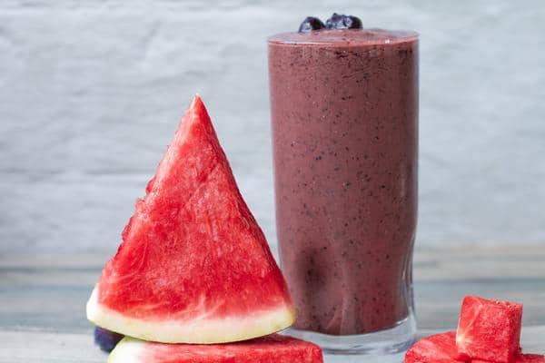 Smoothie – Best Homemade Blueberry Watermelon Smoothie Recipe – {Easy} Breakfast – Snacks – Desserts – Quick – Simple - Healthy