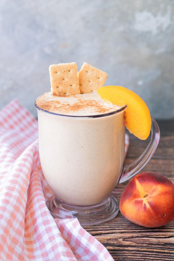 Smoothie – Best Homemade Peach Pie Smoothie Recipe – {Easy} Breakfast – Snacks – Desserts – Quick – Simple - Healthy
