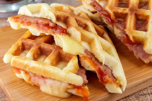Easy Pizza – Best Homemade Stuffed Pizza Waffle Recipe – {Easy} – Snacks – Lunch – Dinner – Quick – Simple
