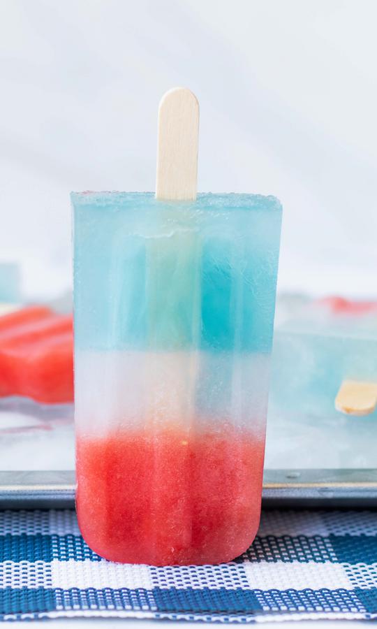 3 Ingredient Popsicles – BEST Red White Blue Popsicles – {Easy – NO Bake} – Snacks – Desserts – Party Food – Quick – Simple