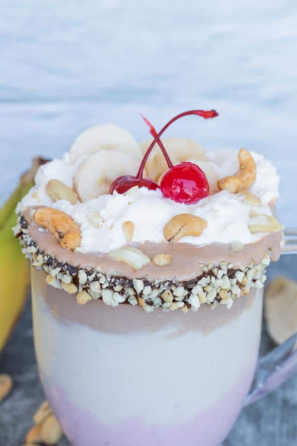 Milkshake – BEST Banana Split Milkshake Recipe – Easy and Simple Frozen Shake – How To Make Milkshake – Snacks – Desserts - Party Food
