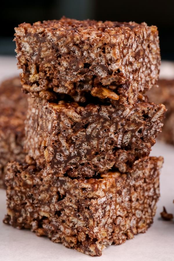 Gluten Free Chocolate Peanut Butter Rice Krispies Cereal Bars