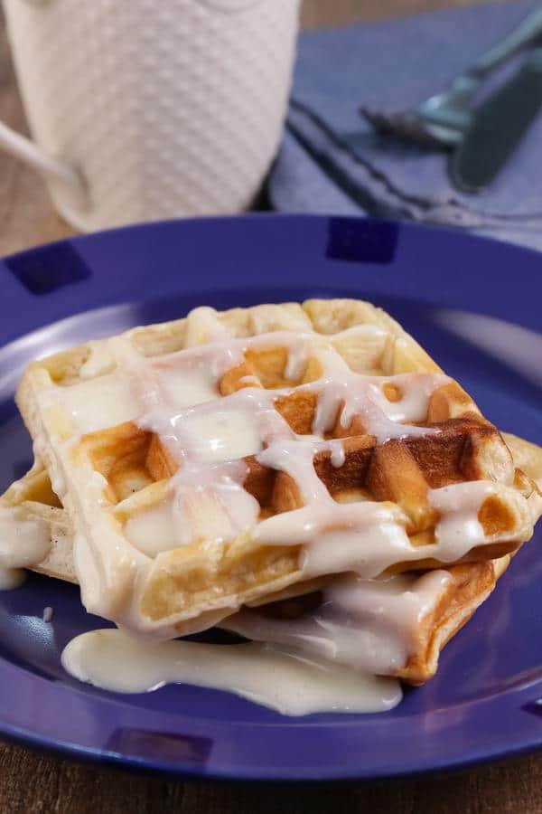 Easy Gluten Free Waffles – Best Homemade Gluten Free Cinnamon Roll Waffle Recipe – {Easy} Breakfast – Dinner – Snacks – Desserts – Quick – Simple