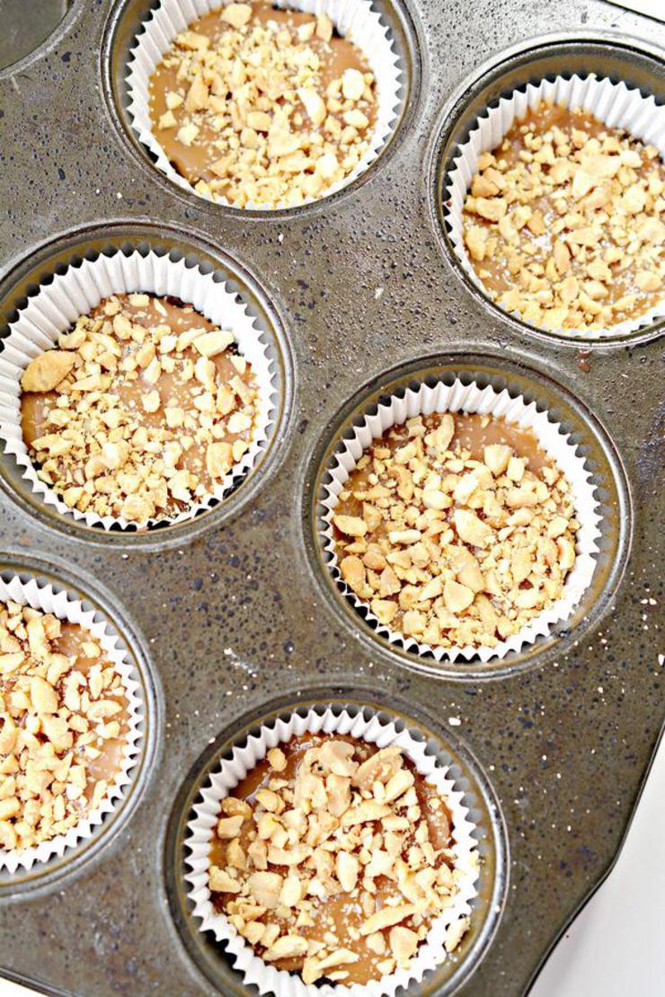 Keto Snickers Cheesecake Cups