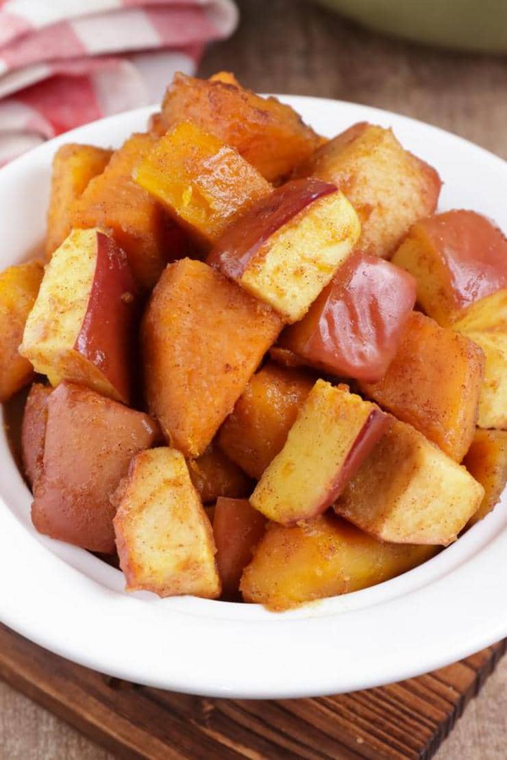 Apple Cinnamon Roasted Sweet Potatoes