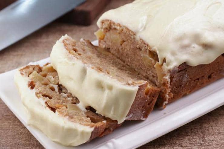Easy Cinnamon Sugar Apple Bread – Best Homemade Apple Bread Recipe With Cream Cheese Frosting – {Easy} Recipes – Snacks – Desserts – Breakfast – Quick – Simple