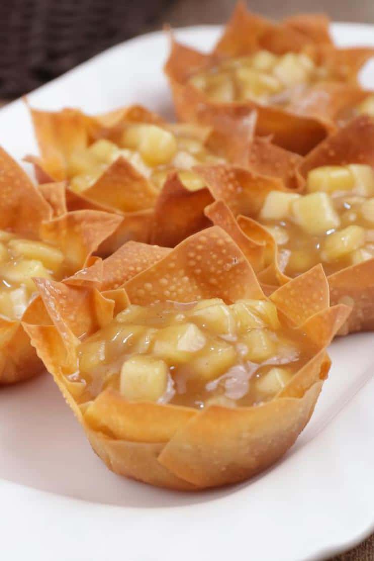 Easy Apple Pie Wonton Cups – Best Homemade Mini Apple Pie Recipe – {Easy} Recipes – Snacks – Desserts – Breakfast – Quick – Simple