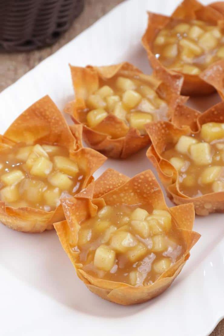 Easy Apple Pie Wonton Cups – Best Homemade Mini Apple Pie Recipe – {Easy} Recipes – Snacks – Desserts – Breakfast – Quick – Simple