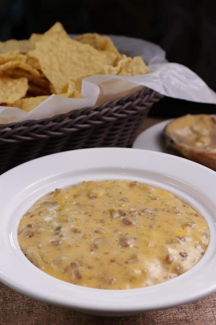 Easy Crockpot Queso Dip – Best Homemade Beef Queso Dip Recipe – Slow Cooker Appetizers – Snacks - Party Food – Quick – Simple