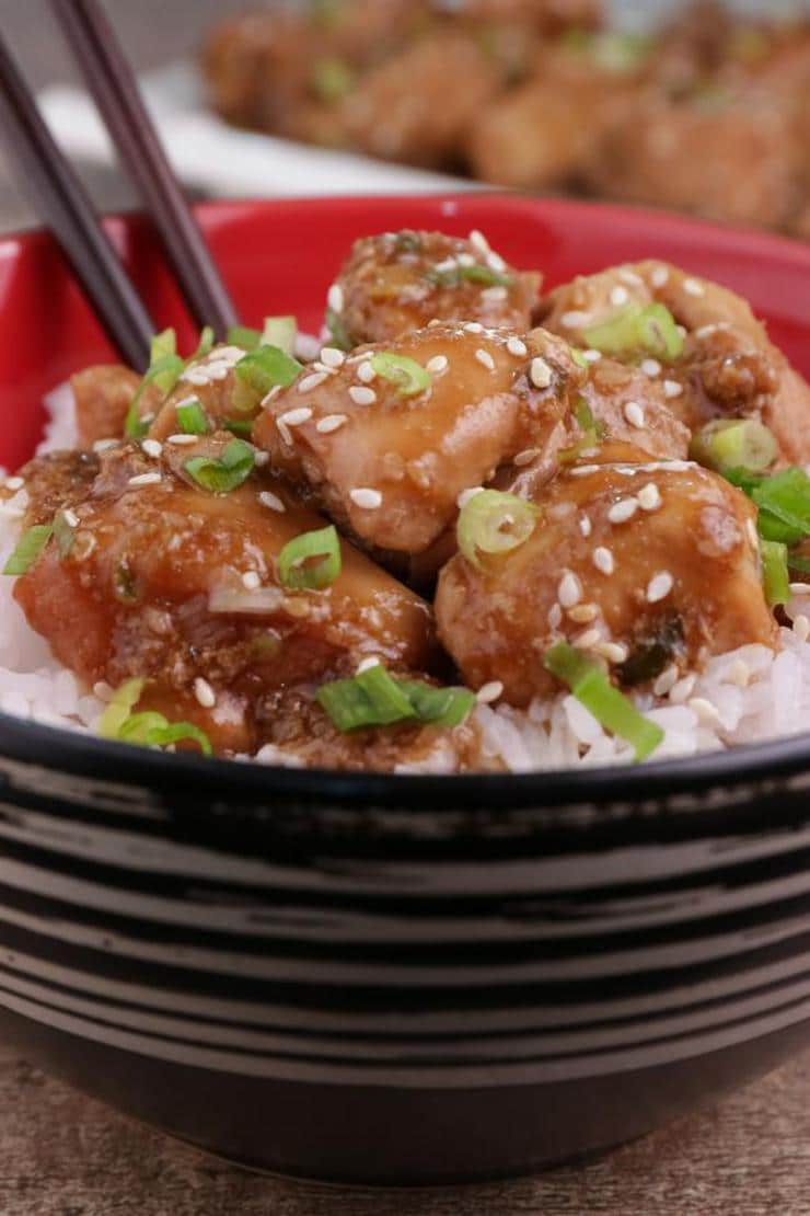Easy Crockpot Chicken – Best Homemade Teriyaki Chicken Recipe – Slow Cooker Dinner - Lunch – Party Food – Quick – Simple