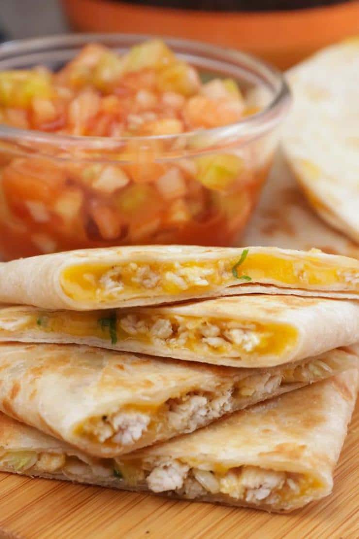 Easy Mini Quesadillas – Best Homemade Chicken Quesadilla Recipe – Finger Food - Appetizers – Snacks - Party Food – Quick – Simple