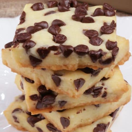5 Ingredient Cookies – BEST Chocolate Chip Shortbread Cookie Bites – Easy – Snacks – Desserts – Party Food