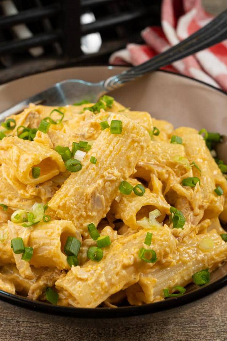 Easy Buffalo Chicken Pasta – Best Homemade Buffalo Chicken Pasta Recipe – Dinner – Lunch – Quick – Simple