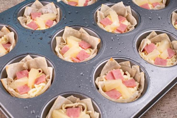 Ham And Pineapple Pizza Wonton Wrappers