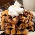 Easy Waffles – Best Homemade Peanut Butter Chocolate Waffle Recipe – {Easy} Breakfast – Snacks – Desserts – Quick – Simple
