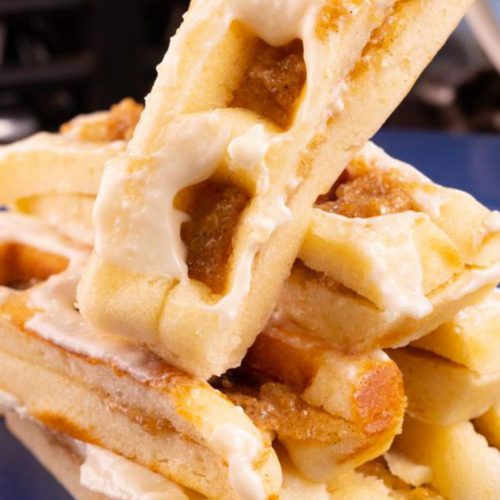 Easy Waffles – Best Homemade Cinnamon Roll Waffle Sticks Recipe – Breakfast – Desserts – Snacks – Quick – Simple