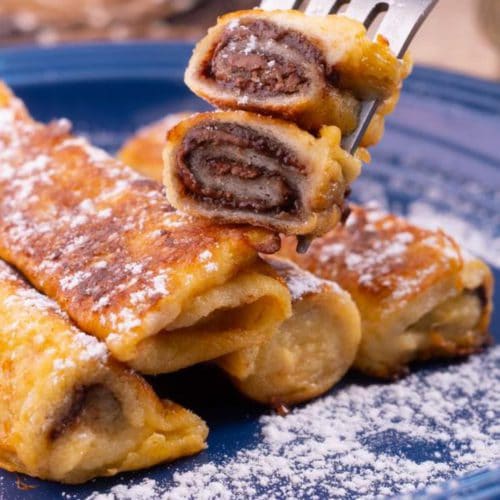 Easy French Toast – Best Homemade Nutella French Toast Roll Ups Recipe – {Easy} Breakfast – Dinner – Snacks – Desserts – Quick – Simple