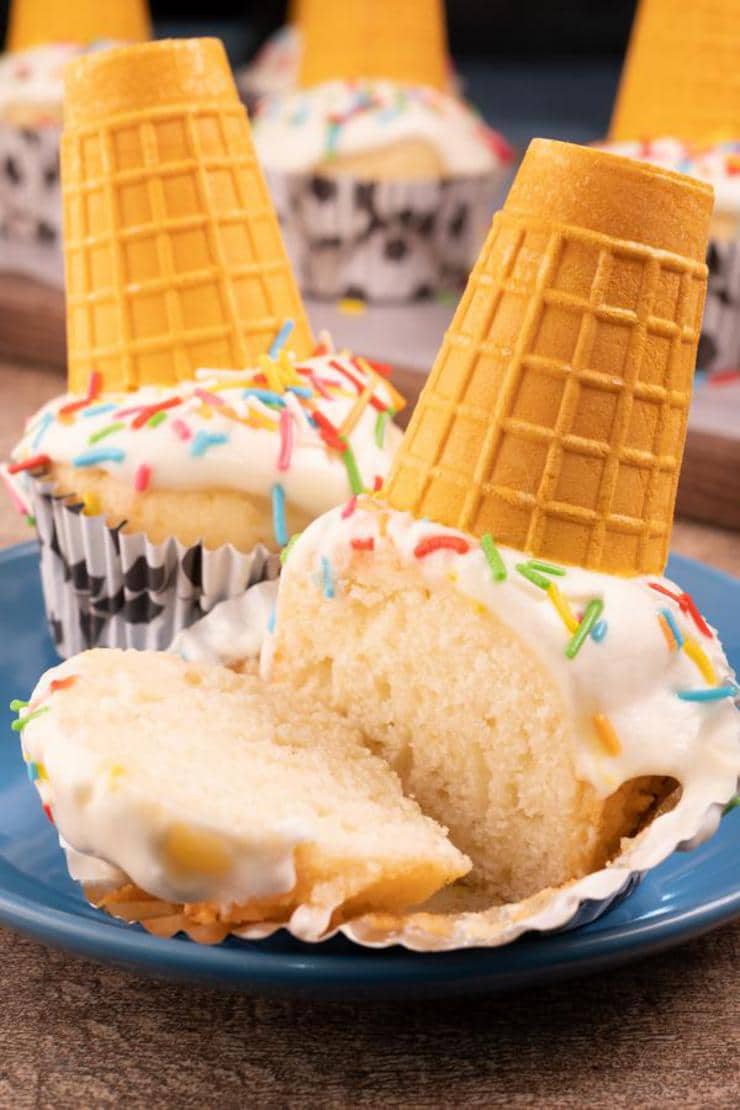 Easy Melting Ice Cream Cone Cupcakes