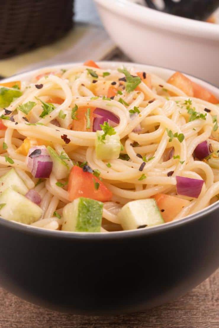 Easy Pasta Salad – Best Homemade California Spaghetti Salad Recipe – {Easy} Lunch – Dinner – Snacks – Side Dishes