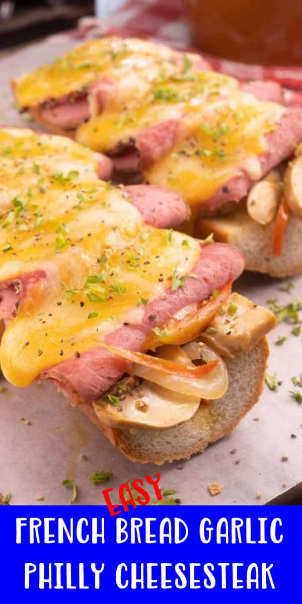 Easy Cheesesteak – Best Homemade French Bread Garlic Philly Cheesesteak Recipe – Lunch – Dinner – Side Dish – Appetizers – Party Food
