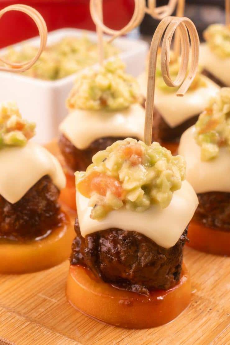 Easy Cheeseburger Bites – Best Homemade BBQ Mini Guacamole Burger Bites Recipe – Lunch – Dinner – Side Dish – Appetizers - Party Food