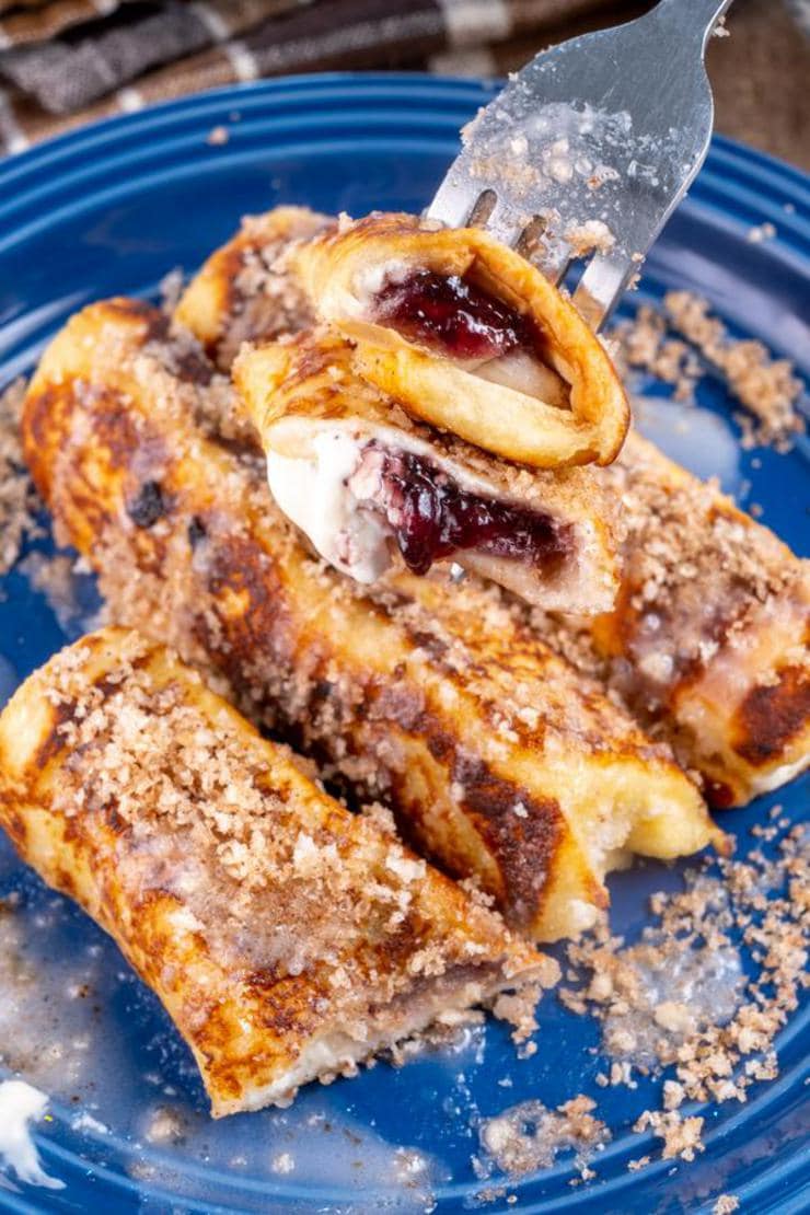 Easy Blueberry Muffin French Toast Roll Ups