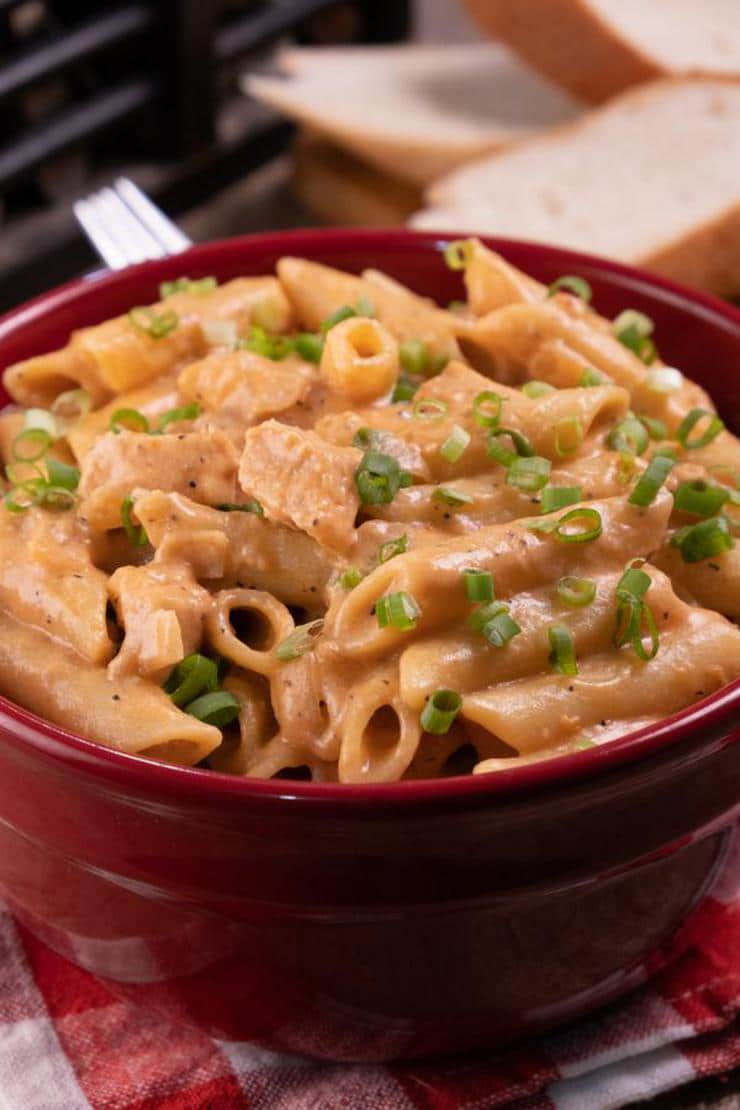 Easy Crockpot Buffalo Chicken Pasta – Best Homemade Pasta Recipe – Slow Cooker Dinner – Comfort Food – Quick – Simple
