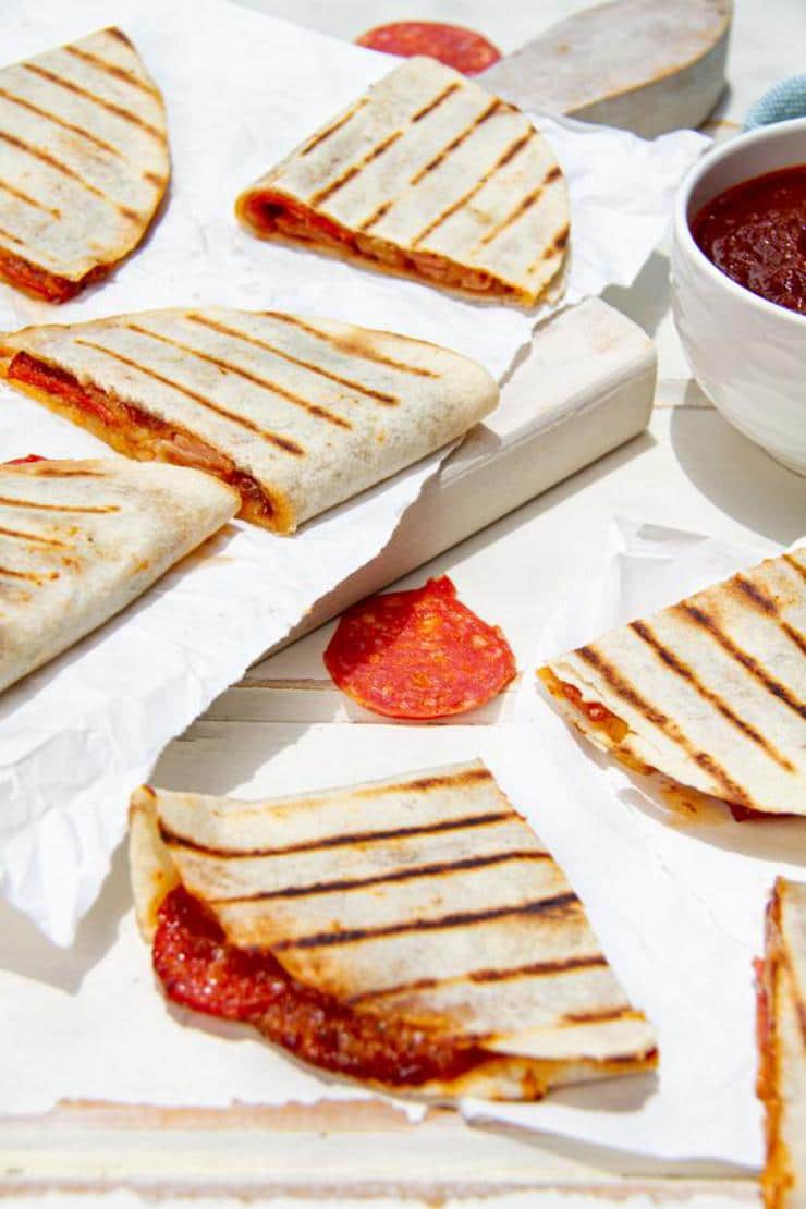 Easy Pepperoni Pizza Quesadilla – Best Recipe – Dinner – Lunch – Appetizers - Quick – Simple