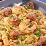 Easy Shrimp Chorizo Pasta – Best Homemade Seafood Pasta Recipe – Dinner – Lunch – Quick – Simple
