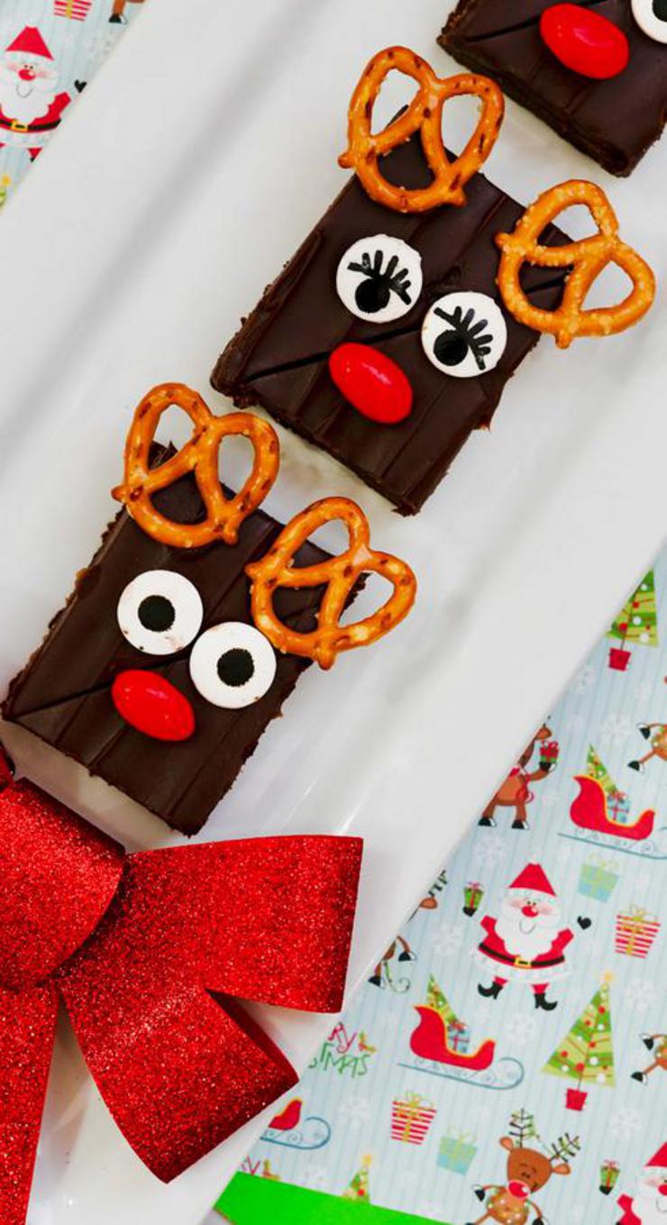 Rudolph Brownies – BEST Christmas Recipe – {Easy} Holiday Idea – Party Food – Desserts – Snacks