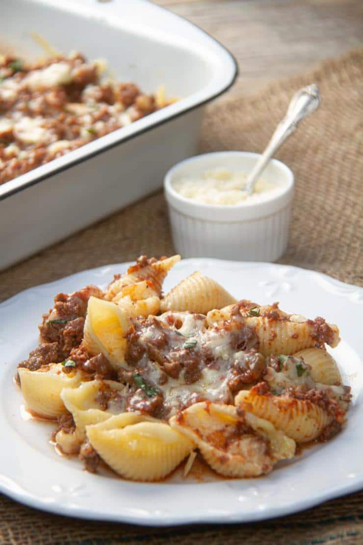 Stuffed Pasta Shells With Meat And Cheese