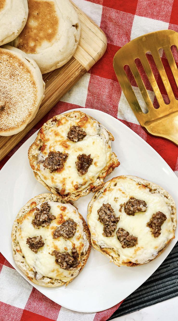 Air Fryer English Muffin Breakfast Pizza Recipe – Best – Breakfast - Dinner - How To Make