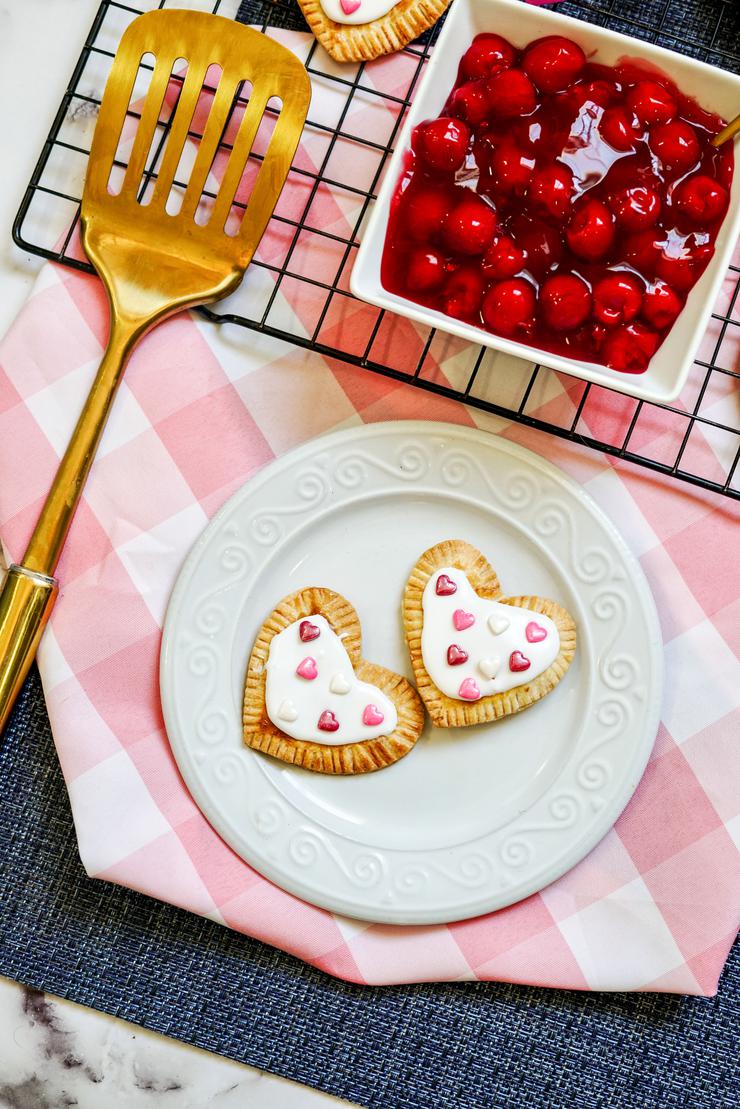 Easy Air Fryer Heart Shaped Pop Tarts Breakfast Pastry - Best Air Fryer Recipe - Breakfast - Desserts - Party Food