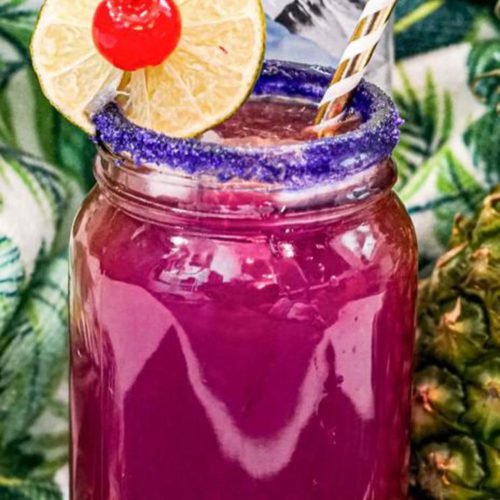 Alcoholic Drinks – BEST Purple Rain Mason Jar Cocktail Recipe – Easy and Simple Tequila Drink