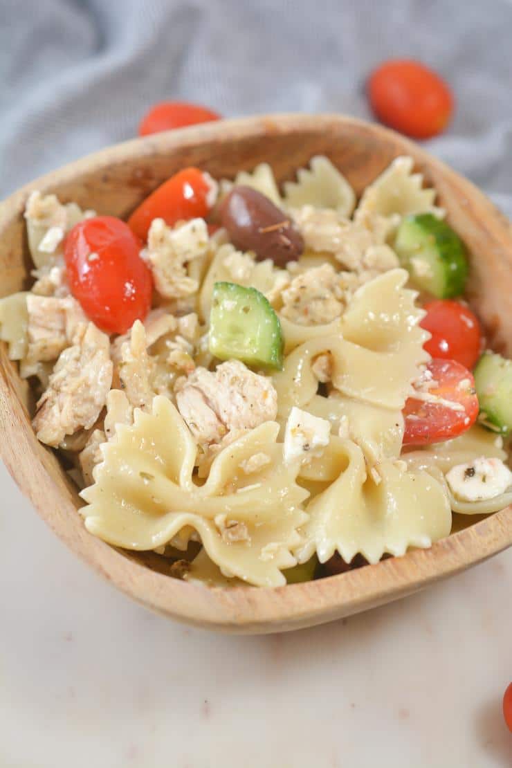 Easy Pasta Salad – Best Homemade Greek Chicken Pasta Salad Recipe – {Easy} Lunch – Dinner – Snacks – Side Dishes