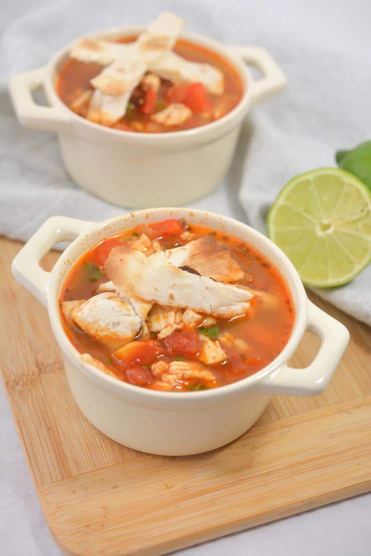 BEST Keto Chicken Tortilla Soup – Low Carb Keto Soup Recipe – Easy Ketogenic Diet Idea