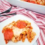 5 Ingredient Pepperoni Pizza Casserole - Easy Pasta Budget Meal Recipe - Dinner - Lunch - Party Food
