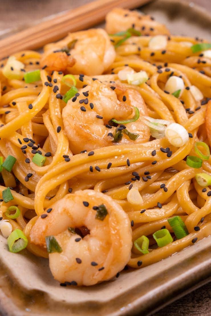 Easy Shrimp Teriyaki Pasta – Best Homemade Shrimp Teriyaki Pasta Recipe – Dinner – Lunch – Quick – Simple