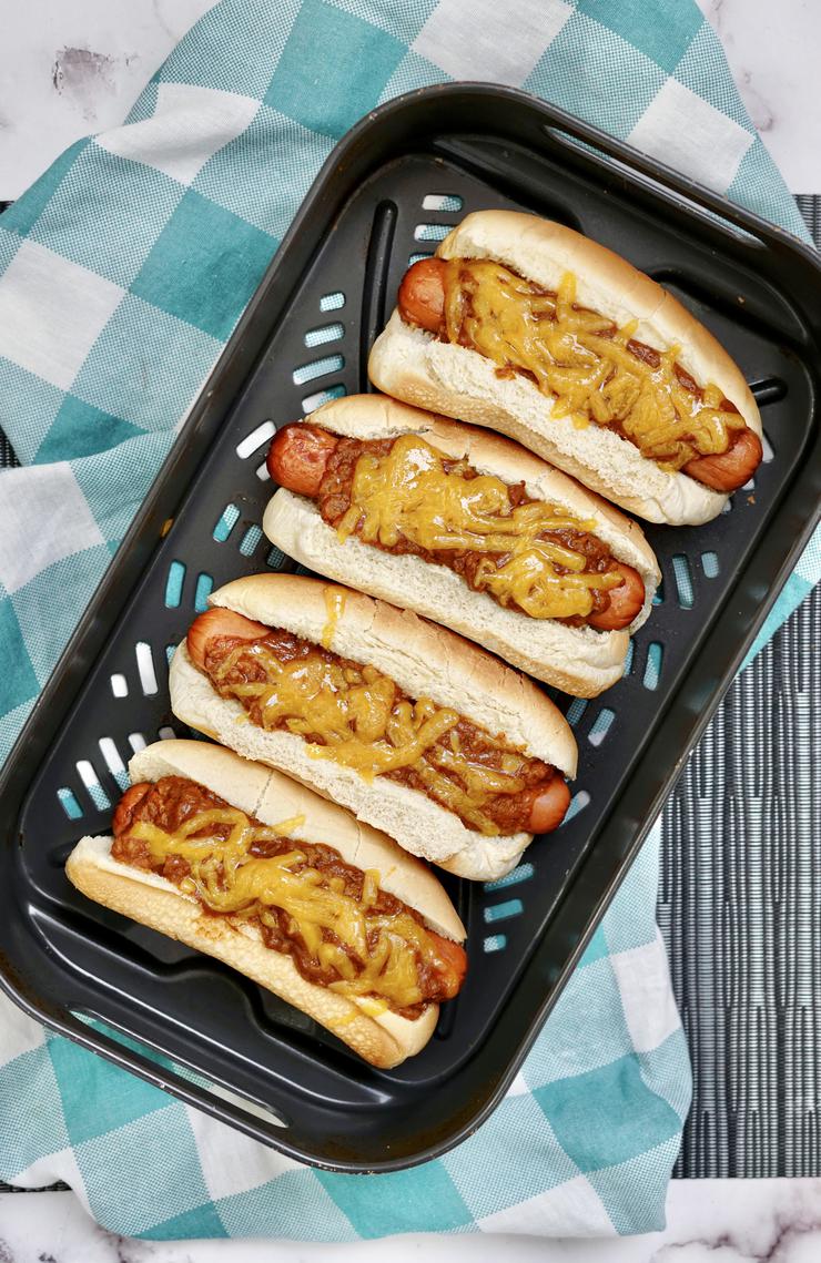 Air Fryer Chili Dogs