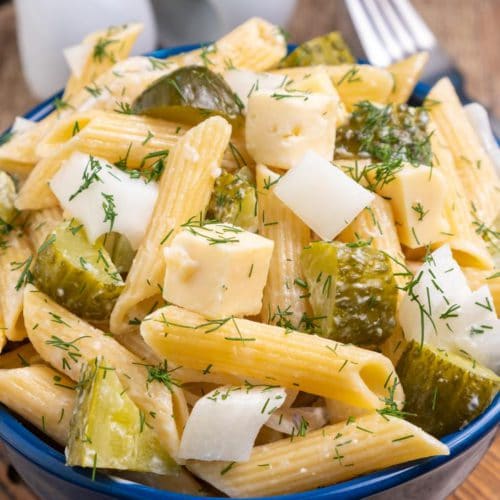 Easy Pasta Salad – Best Homemade Dill Pickle Salad Recipe – {Easy} Lunch – Dinner – Snacks – Side Dishes