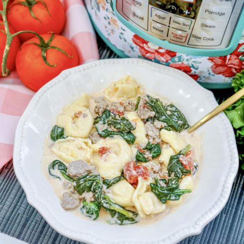 Instant Pot Tortellini Sausage Soup - Easy Budget Meal Recipe - Dinner - Lunch - Party Food