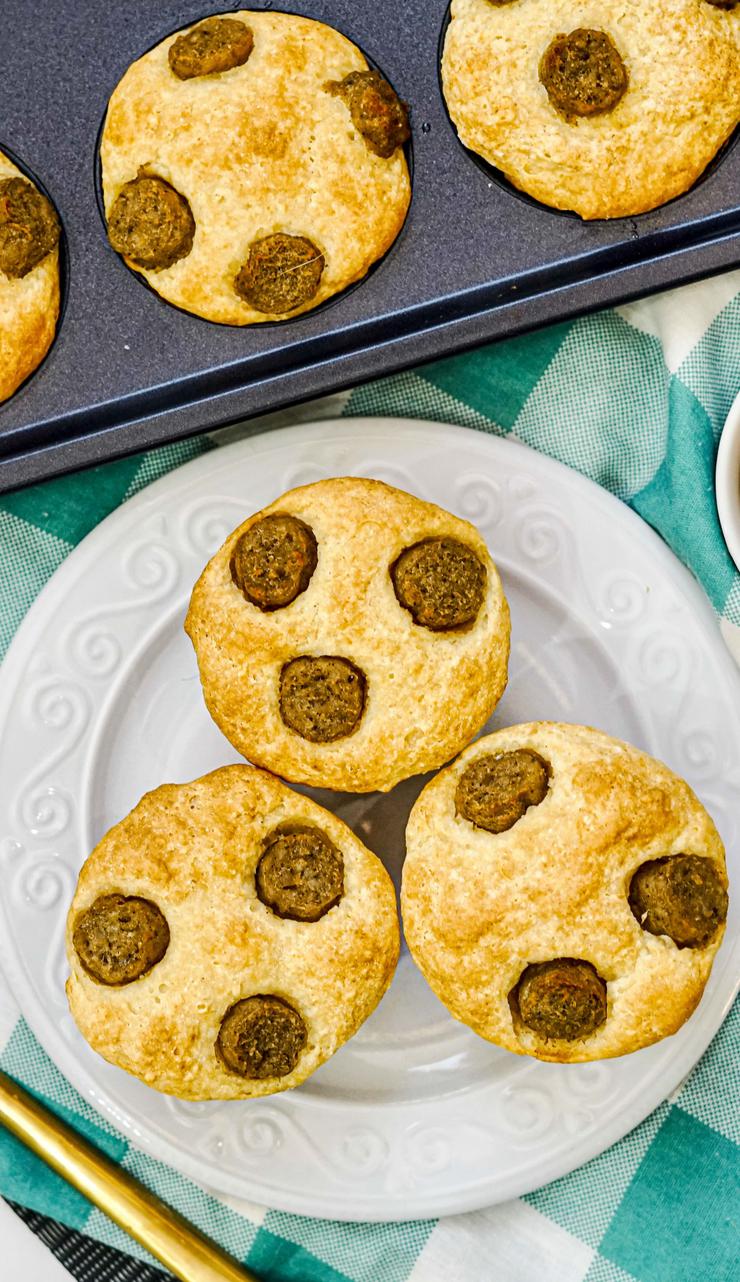 Sausage Pancake Muffins - Easy Mini Muffins - Breakfast