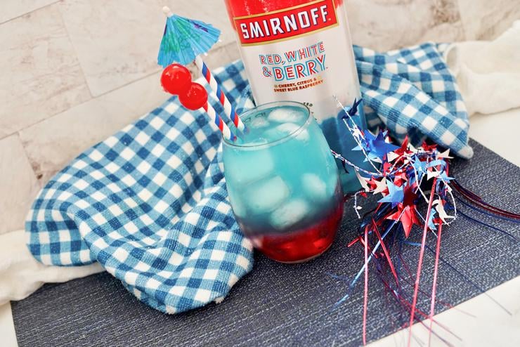Alcohol Drink Layered Patriotic Cocktail