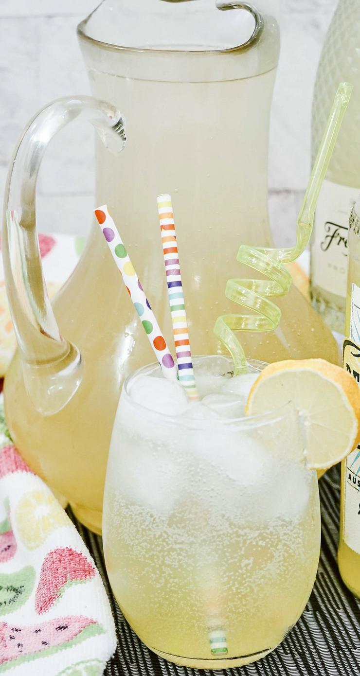 Alcoholic Drinks – BEST Sparkling Lemonade Punch Cocktail Recipe – Easy and Simple Rum Pitcher Alcohol Drink